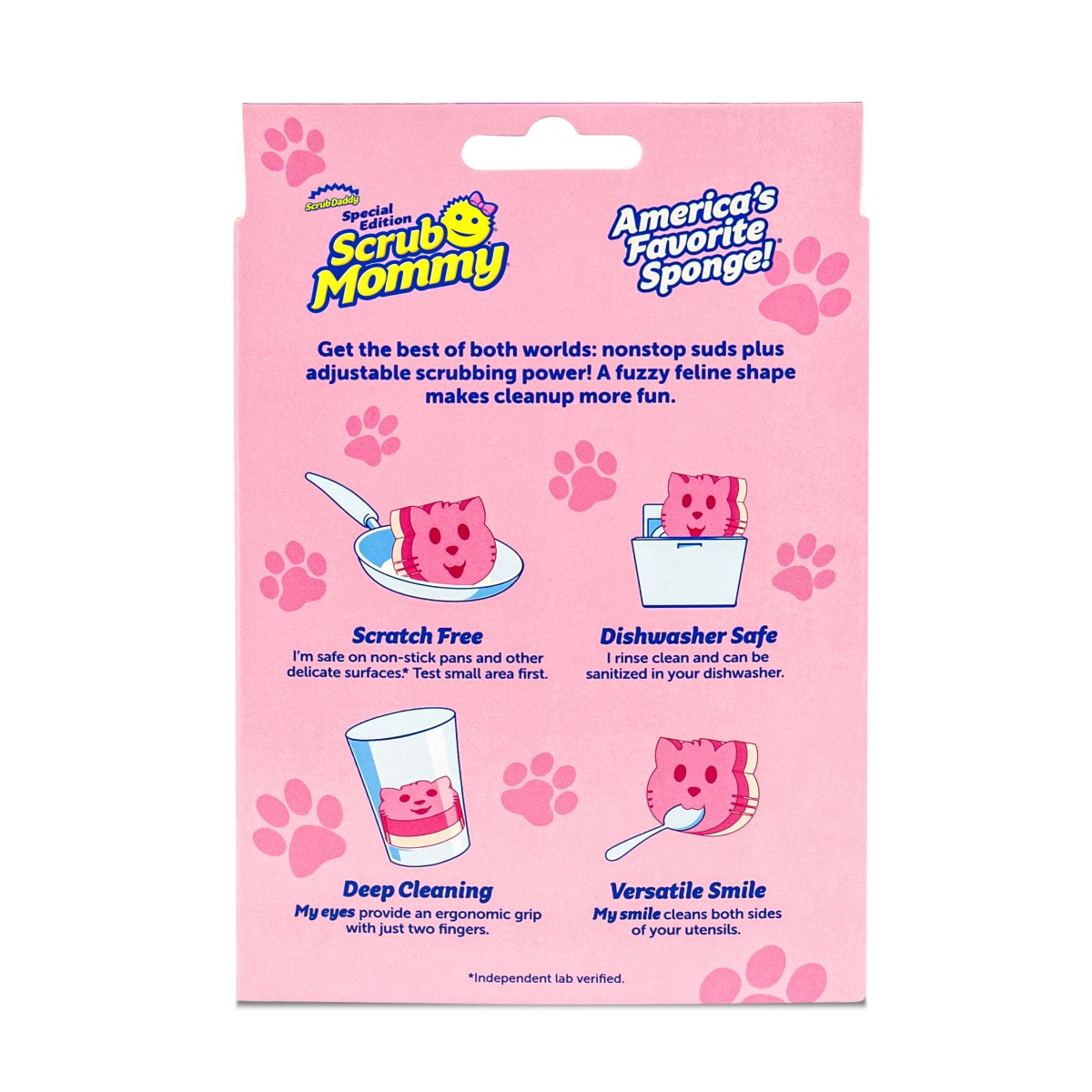 slide 13 of 13, SCRUB DADDY Pet Shapes Scrub Mommy Pink Cat, 1 ct