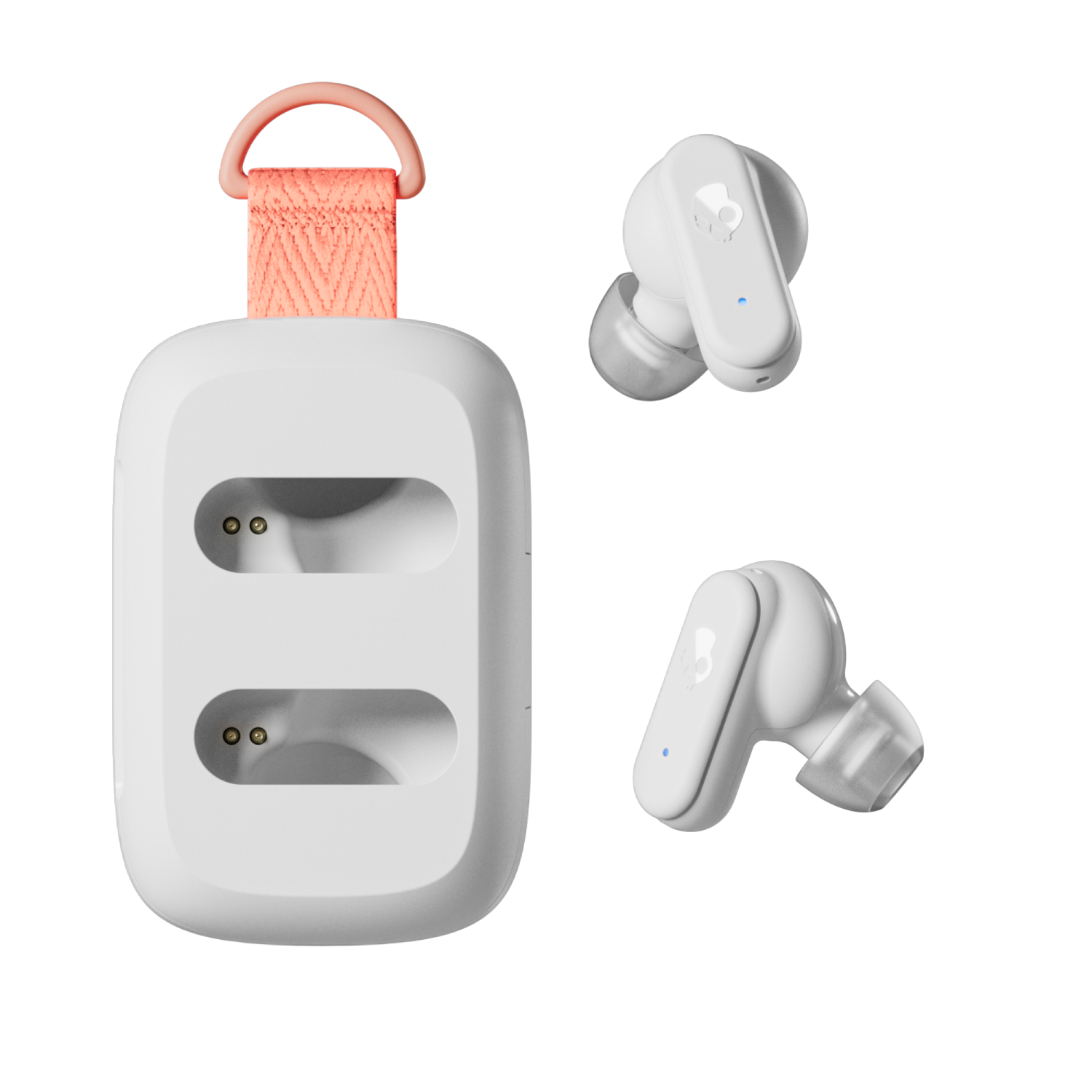 slide 1 of 2, Skullcandy Dime 3 Bone Orange Glow Earbuds 1 ea, 1 ct