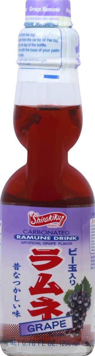 slide 1 of 8, Shirakiku Shirk Ramune Grape Soda - 6.76 fl oz, 6.76 fl oz