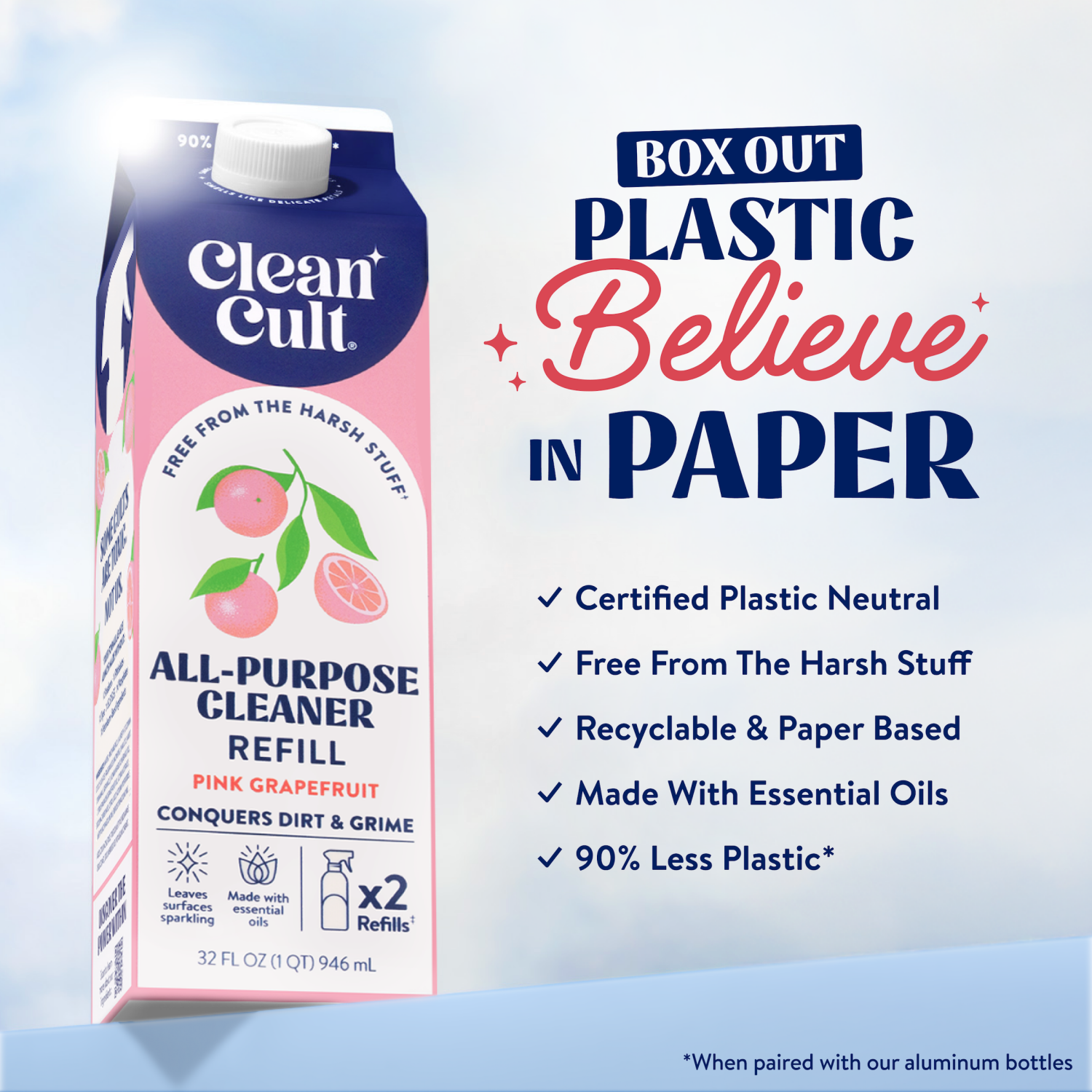 slide 3 of 7, Clean Cult™ All Purpose Cleaner Refill, 32 fl oz