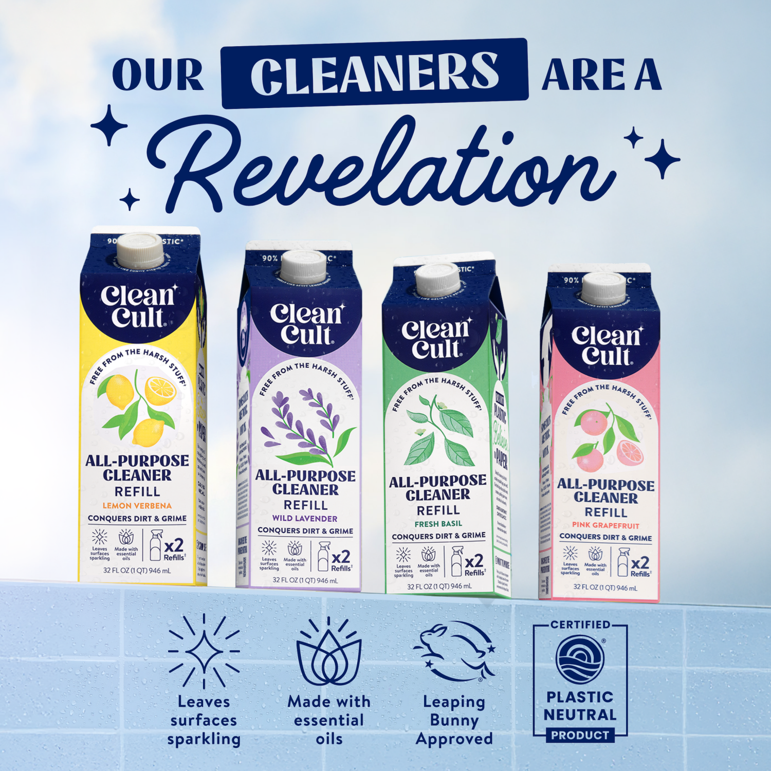 slide 4 of 7, Clean Cult™ All Purpose Cleaner Refill, 32 fl oz