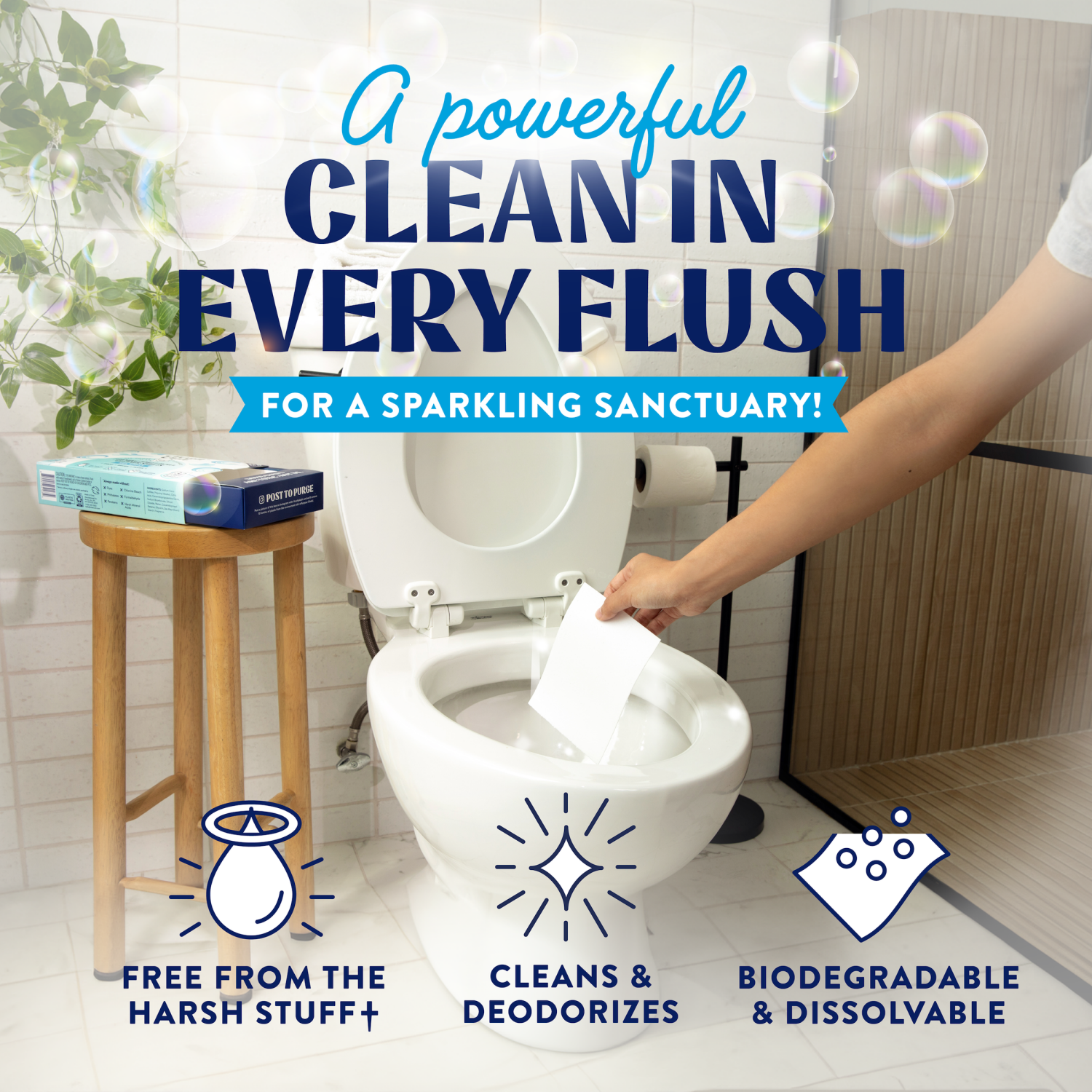 slide 4 of 5, Cleancult Sea Spray Toilet Bowl Cleaner Sheets - 32ct, 32 ct