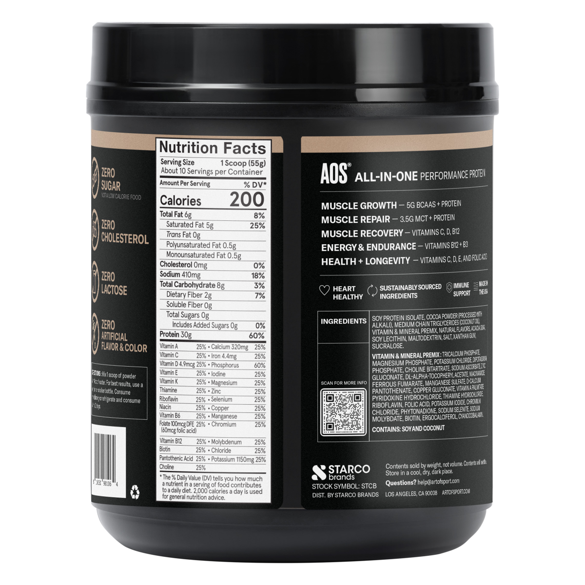 slide 3 of 4, AOS Protein Powder Rich Chocolate, 1.21 lb