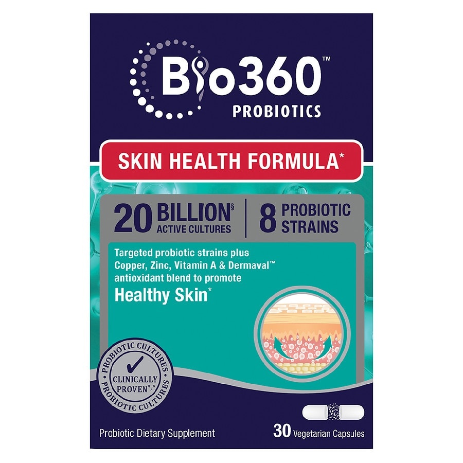 slide 1 of 1, Bio360 Probiotics Skin Health Formula, 30 ct