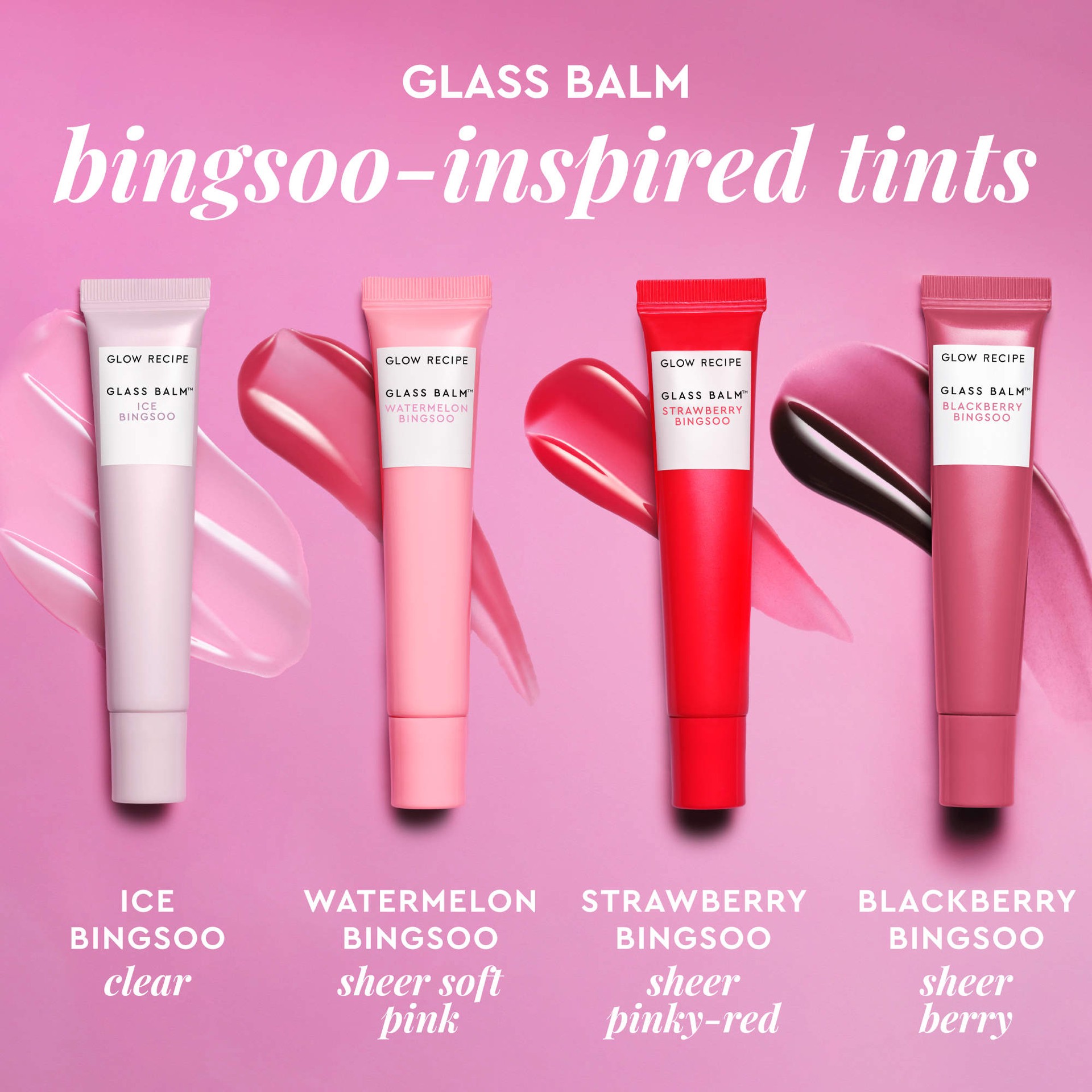slide 8 of 10, Glow Recipe Glass Balm Lip Treatment for Shine & Hydration Strawberry Bingsoo, 0.52 oz/15 gram