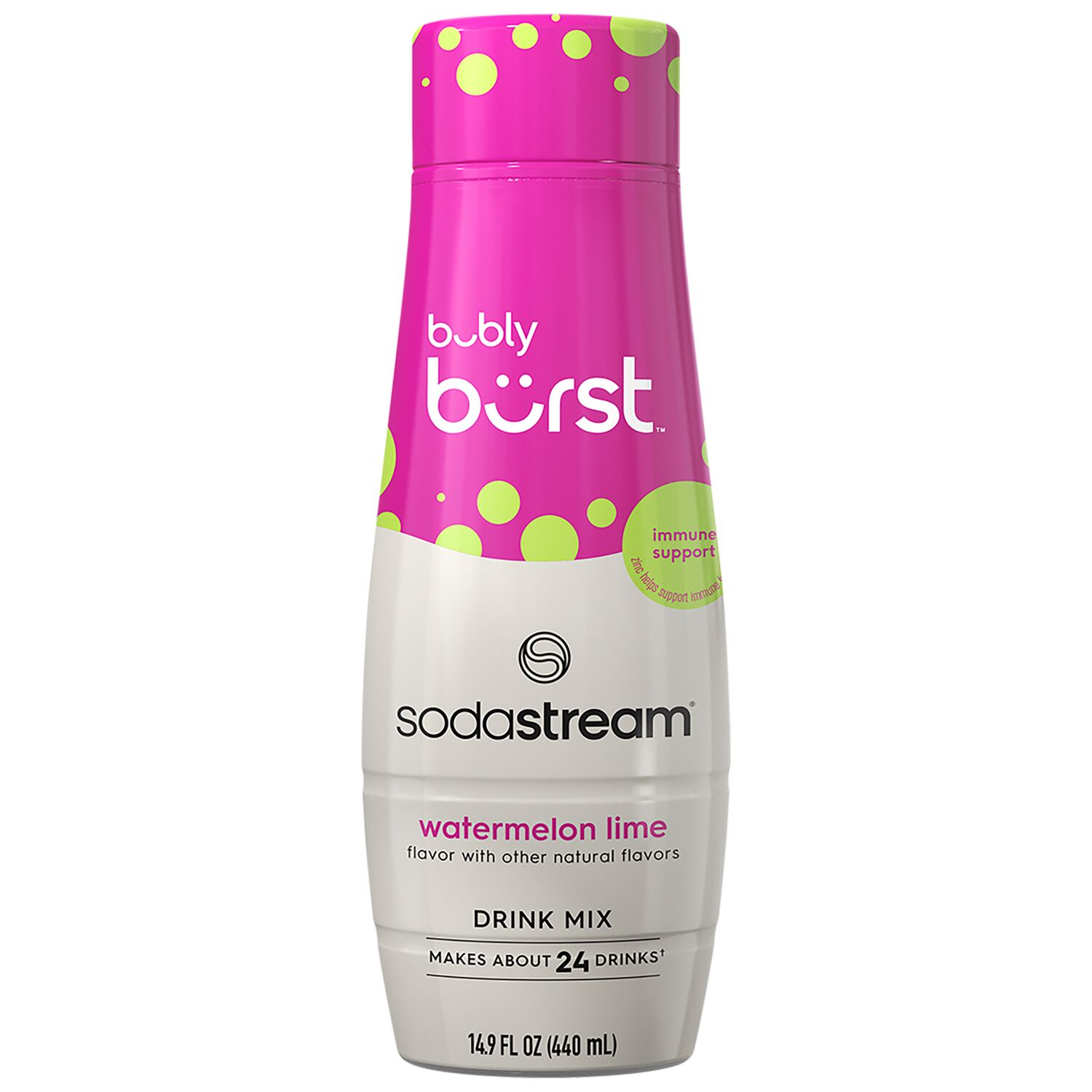 slide 1 of 1, SODA STREAM Sodastream Bubly Burst Watermelon Lime Flavor Mix, 14.9 fl oz