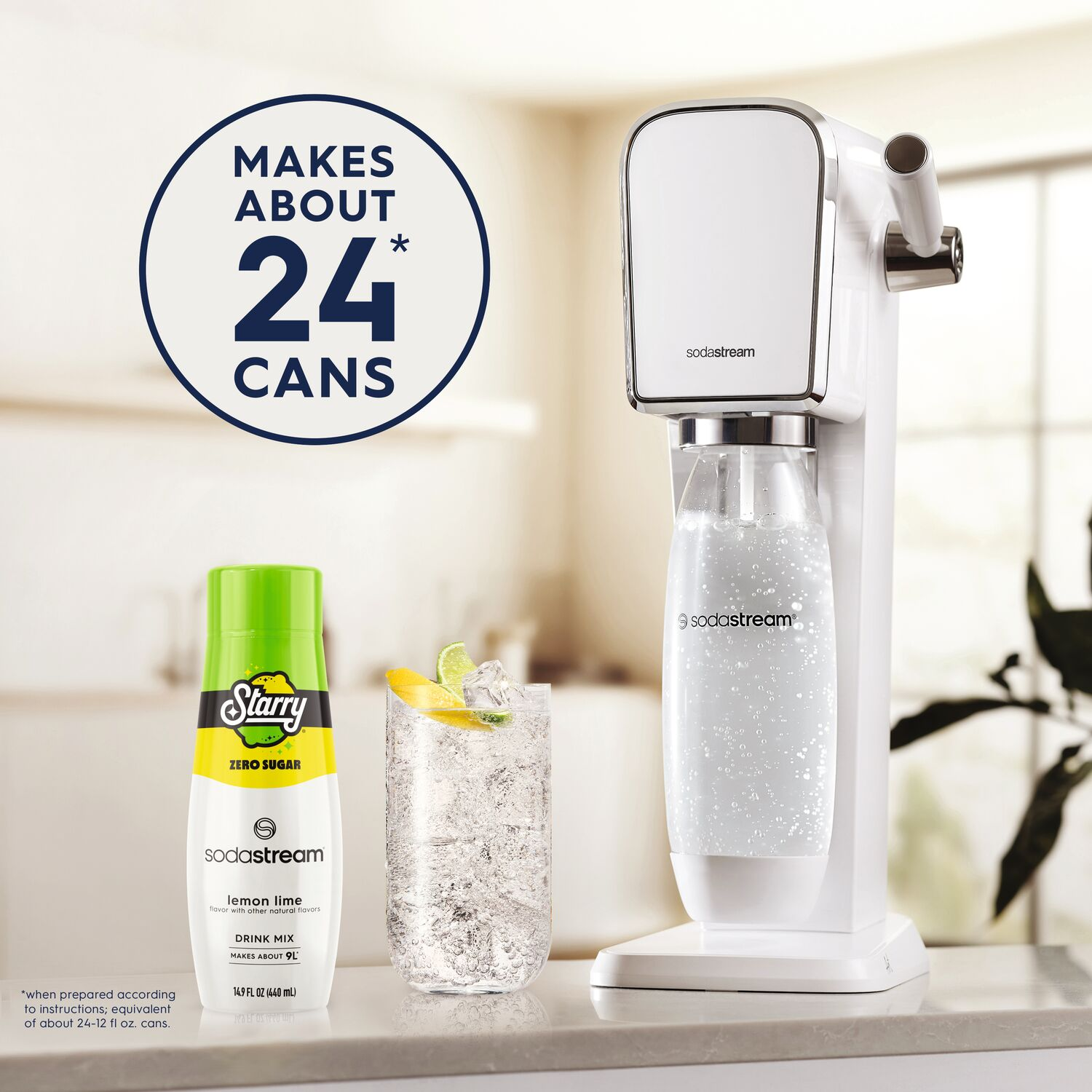 slide 3 of 7, SODA STREAM SodaStream Starry Zero Lemon Lime Soda Mix - 440ml, 440 ml