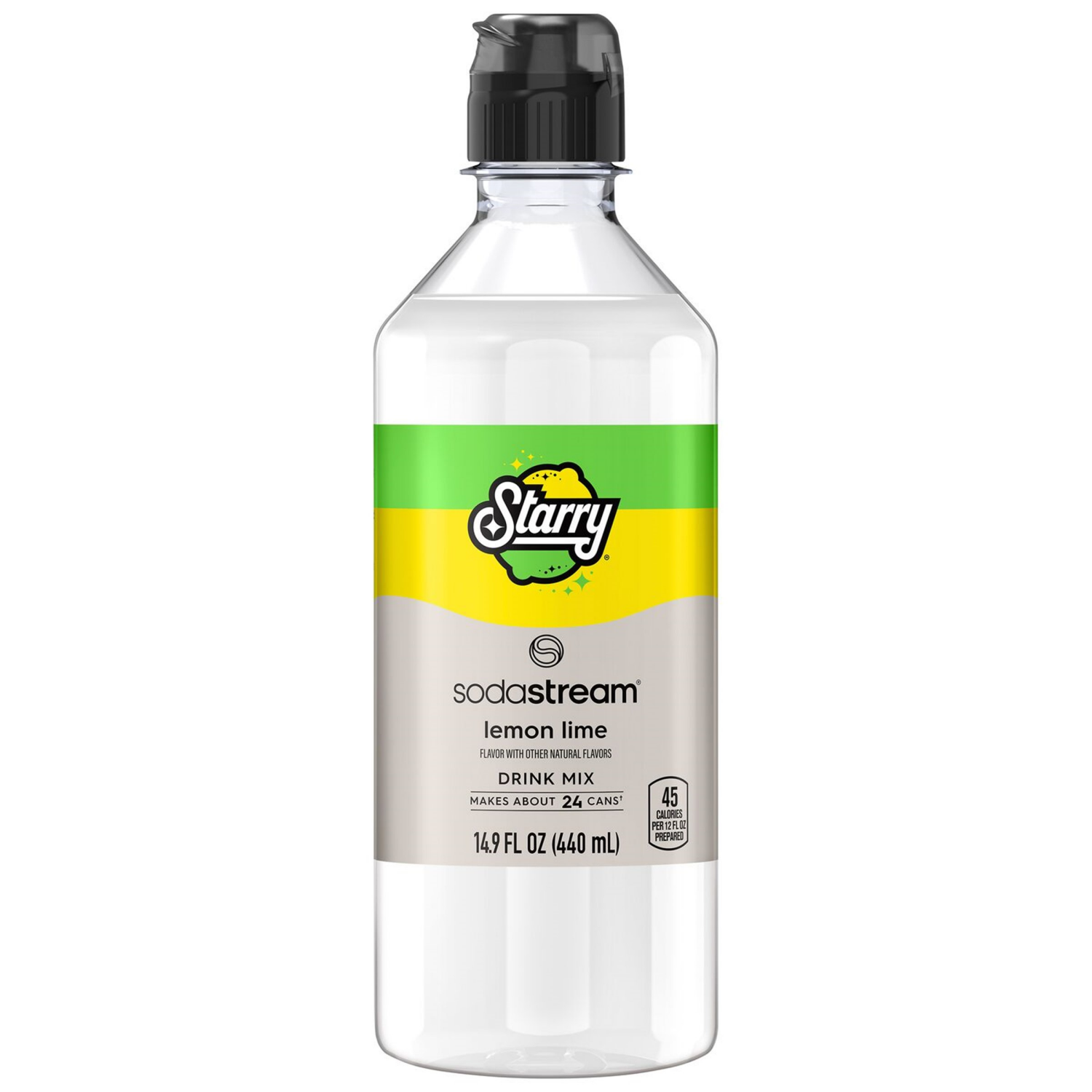 slide 1 of 6, SODA STREAM SodaStream Starry Lemon Lime Soda Mix - 440ml, 440 ml
