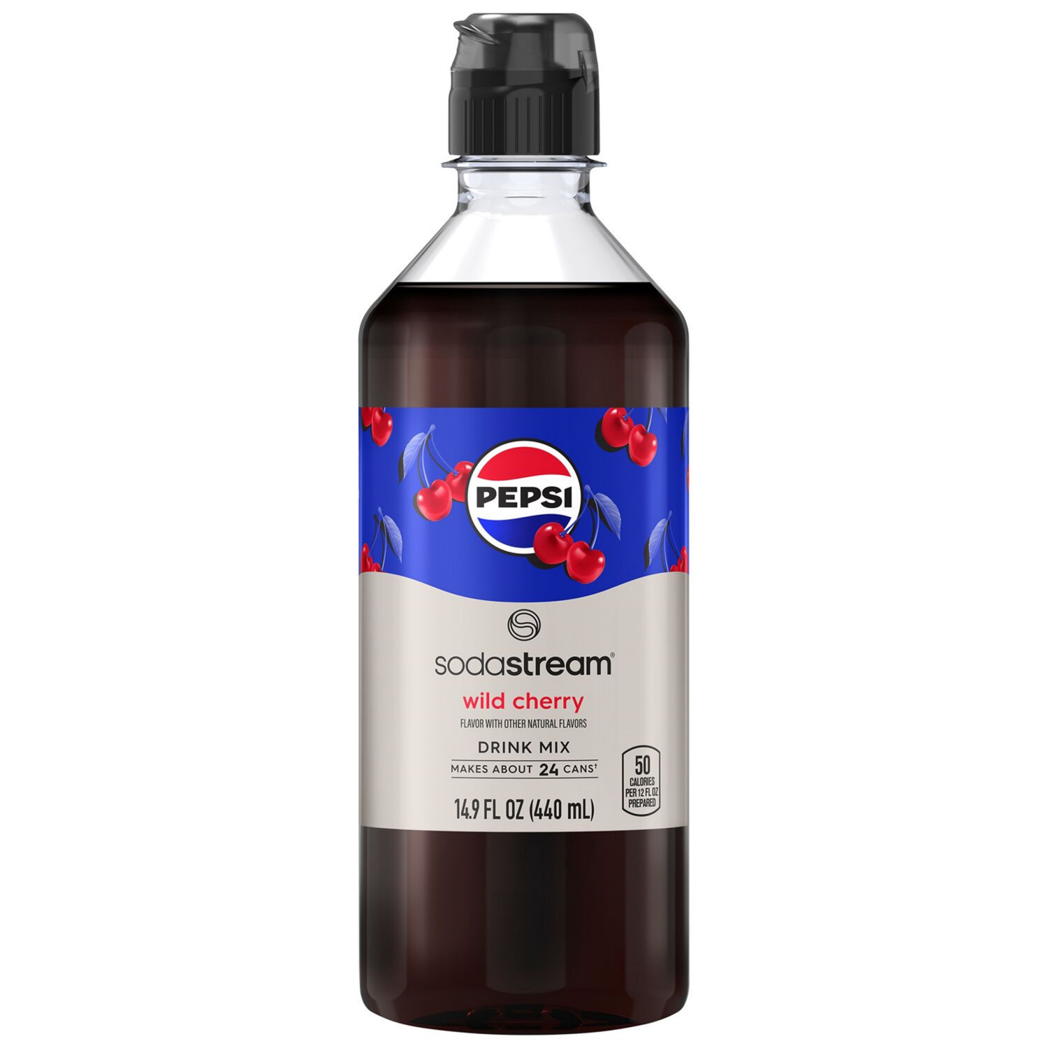 slide 1 of 5, SODA STREAM SodaStream Pepsi Wild Cherry Flavor, 14.9 fl oz