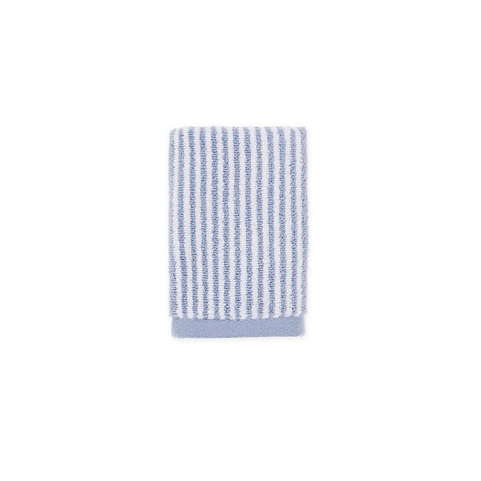 slide 1 of 1, Bee & Willow Home Bee & Willow Carlyle Stripe Washcloth - Dusty Blue, 1 ct