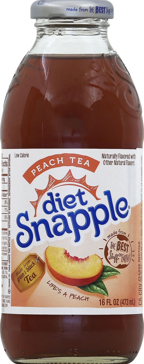 slide 3 of 4, Snapple Diet Peach Tea - 16 fl oz, 16 fl oz