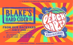 Blake's Hard Cider Co. Peach Party Peach & Blackberry Hard Cider 6 - 12 fl oz Cans