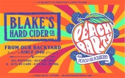 Blake's Hard Cider Co. Peach Party Peach & Blackberry Hard Cider 6 - 12 fl oz Cans