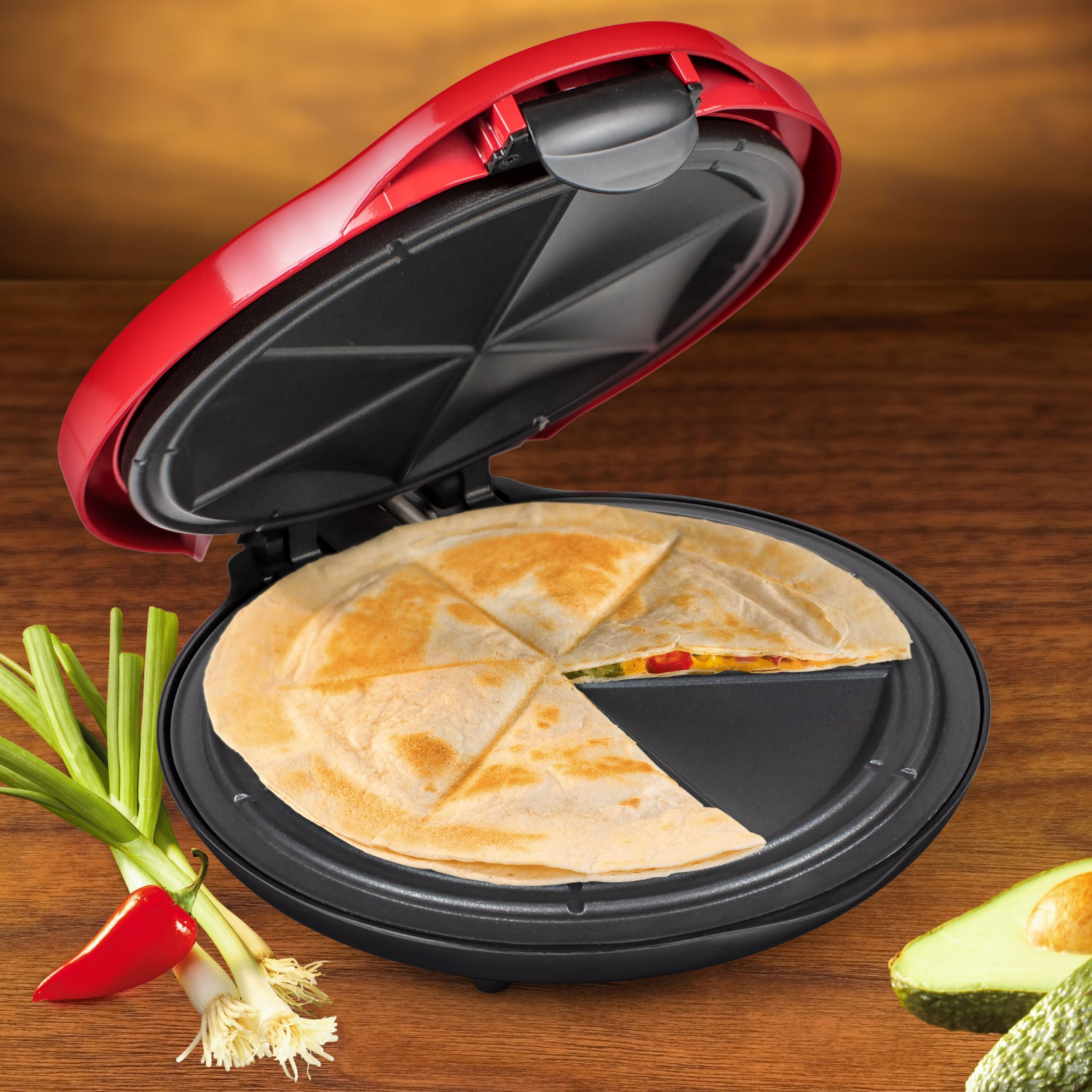 slide 3 of 3, NOSTALGIA ELECTRICS Taco Tuesday 10 in Quesadilla Maker, 10 in