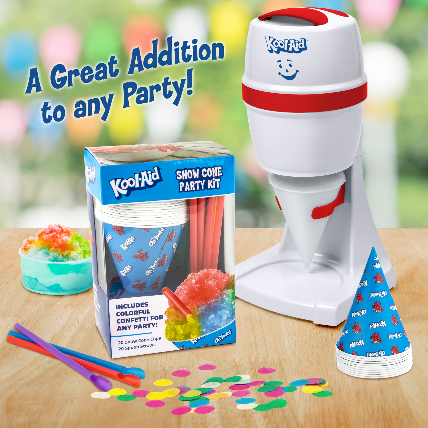 slide 2 of 2, Kool-Aid Snow Cone Cups & Spoon Straws Kit, 20 ct