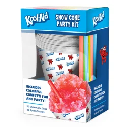 Kool-Aid Snow Cone Cups & Spoon Straws Kit
