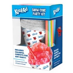 Kool-Aid Snow Cone Cups & Spoon Straws Kit