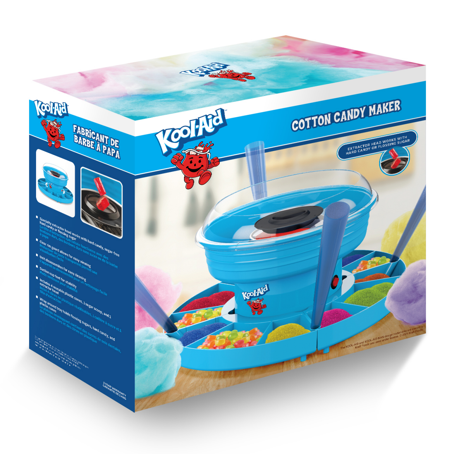 slide 4 of 4, Kool-Aid Cotton Candy Maker with Lazy Susan, 1 ct