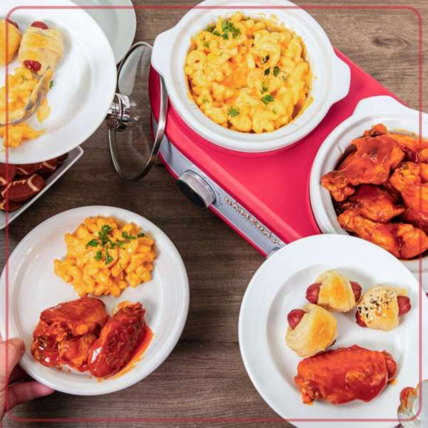 slide 2 of 2, Gameday 2-Station Rnd Slow Cooker 1.25qt, 1.25 qt