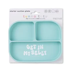 BELLA TUNNO Tunno Tots Starter Suction Plate Get In My Belly Turquoise