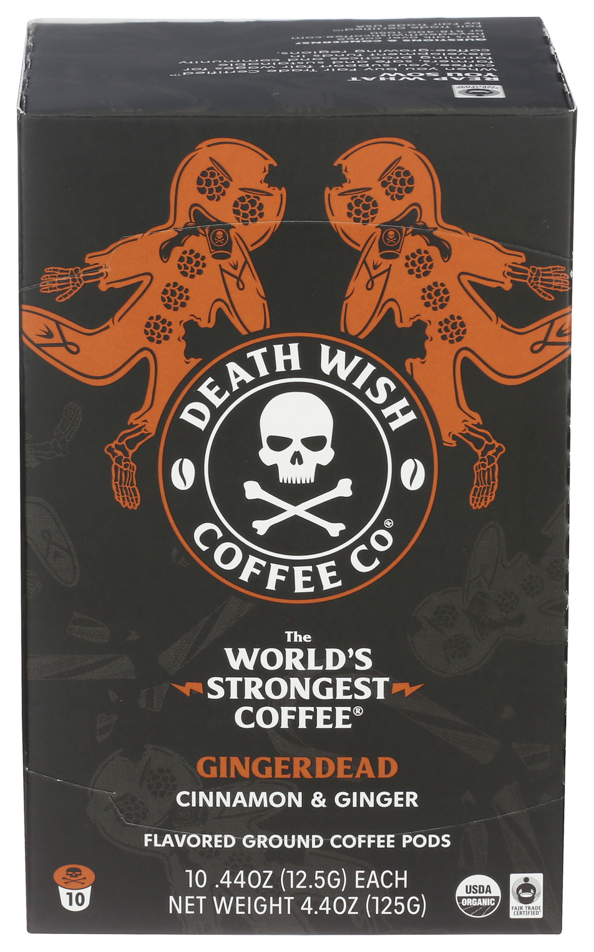 slide 1 of 1, Death Wish Coffee, Gingerdead Flavored Pods, 10 ct