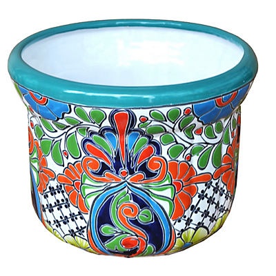 slide 1 of 1, Blue Orange Pottery Cholula Gelatin Planter, 1 ct