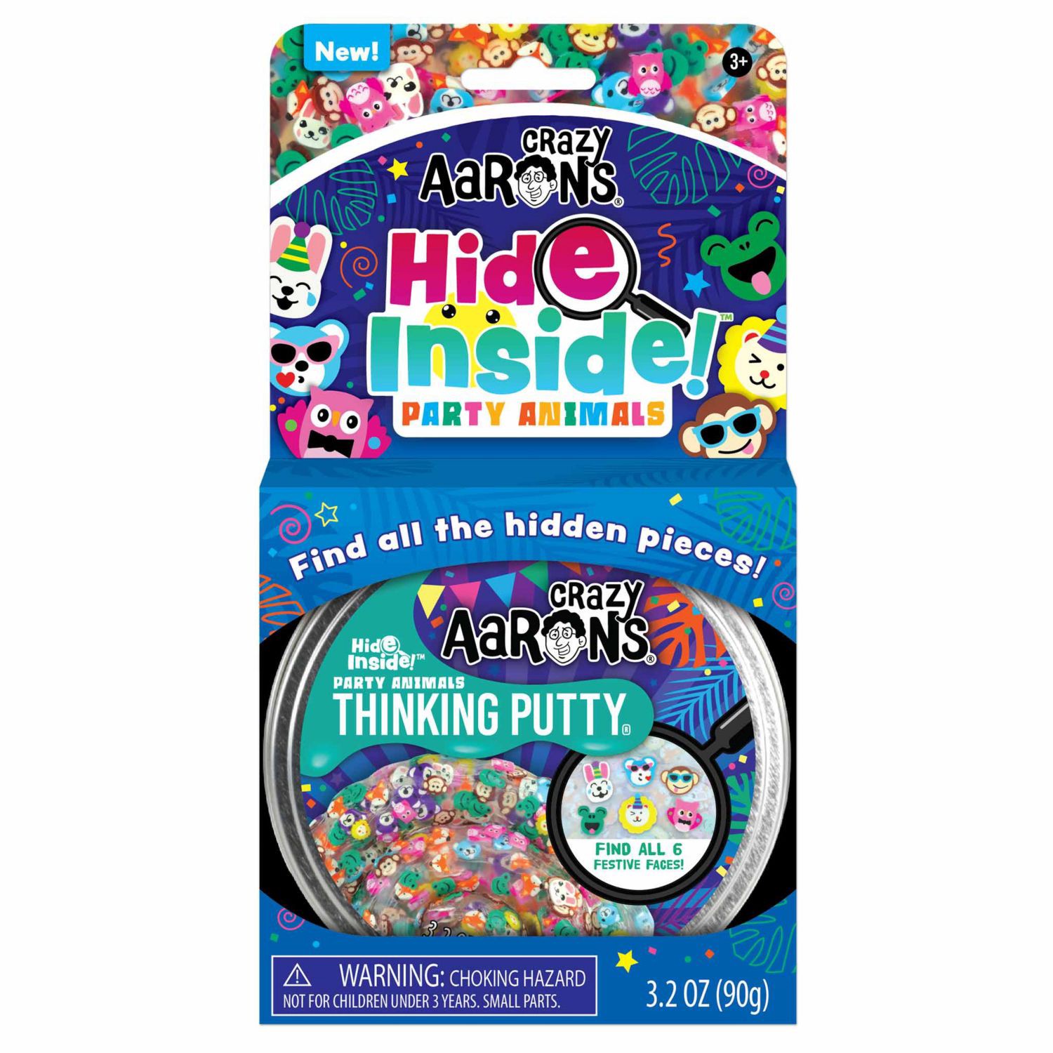 slide 2 of 3, Crazy Aaron's Hide Inside Mixed Emotions Thinking Putty, Assorted, 1 ct