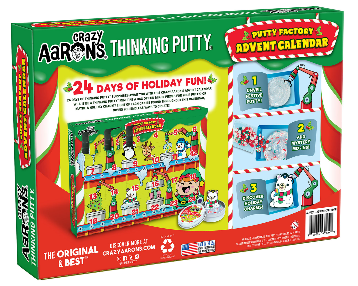 slide 2 of 2, Crazy Aaron's Holiday Advent Calendar, 1 ct