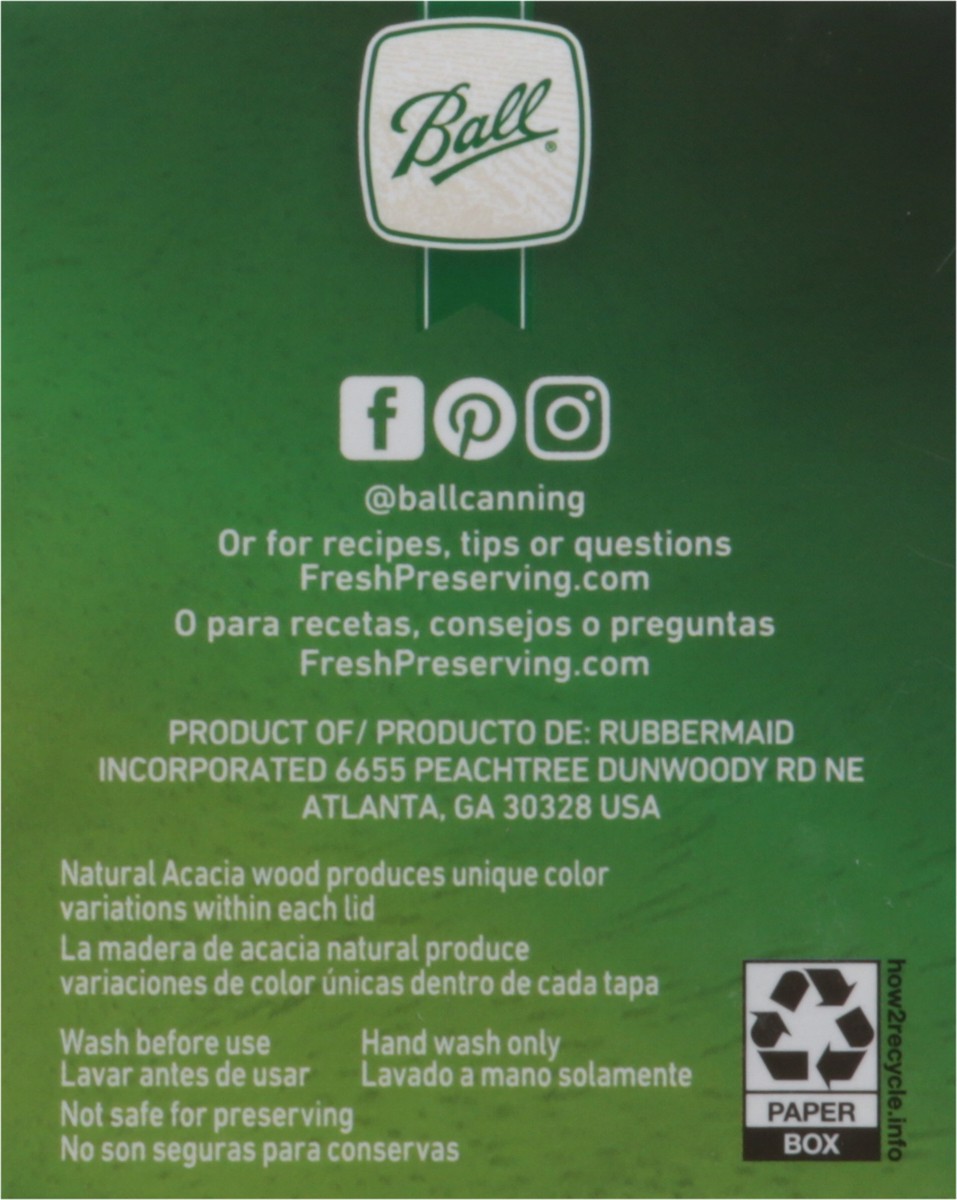 slide 4 of 9, Ball Wooden Lids Reg Mouth, 3 ct