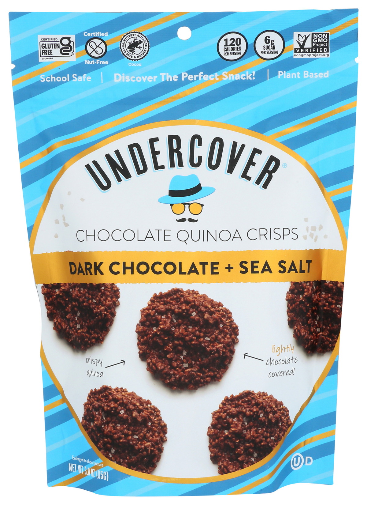 Undercover Dark Chocolate + Sea Salt Chocolate Quinoa Crisps - 3oz