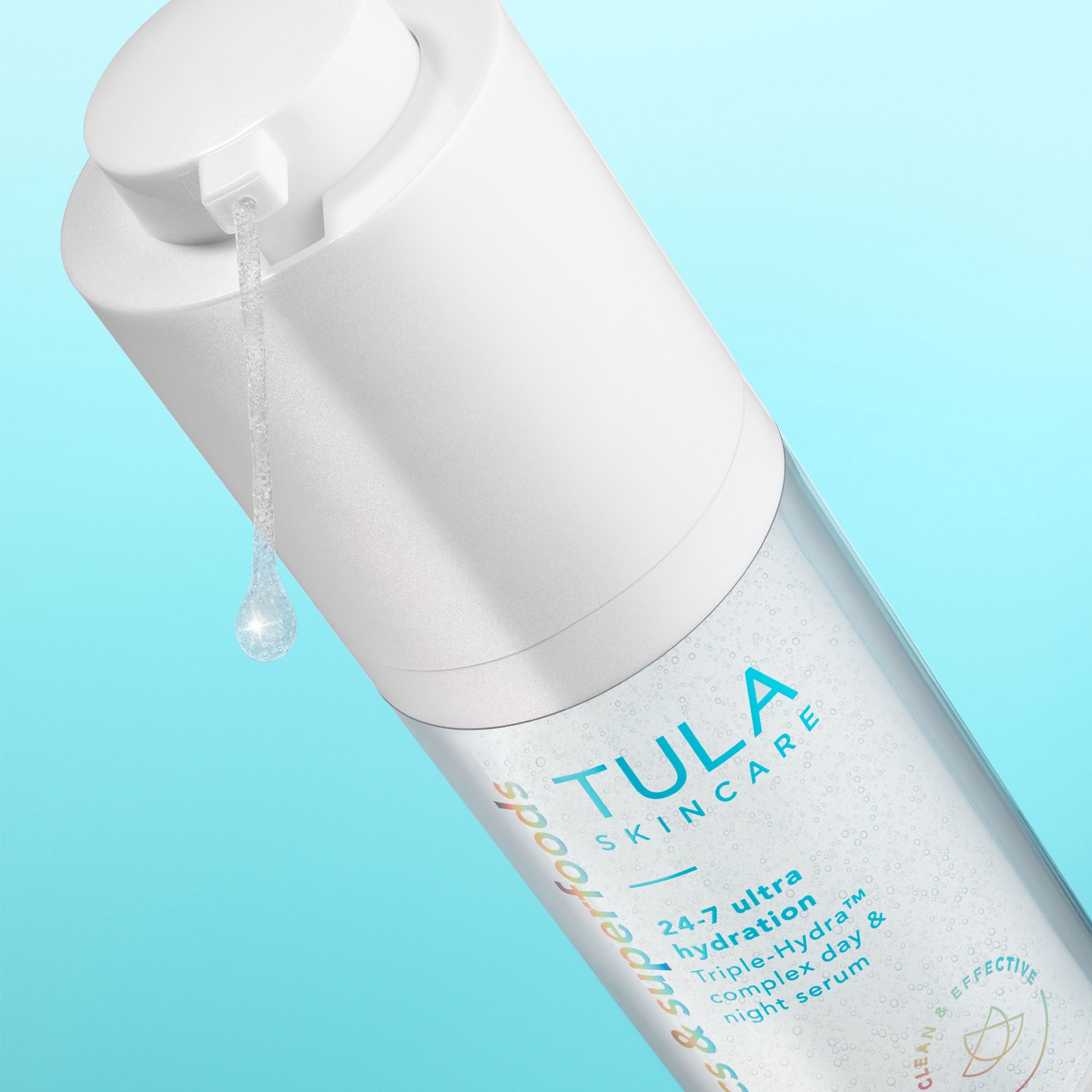 slide 2 of 5, TULA Skincare 24-7 Ultra Hydration Triple-Hydra™ Complex Day & Night Serum with Hyaluronic Acid, Squalane & Collagen 1 oz / 30 mL, 1 oz / 30 ml