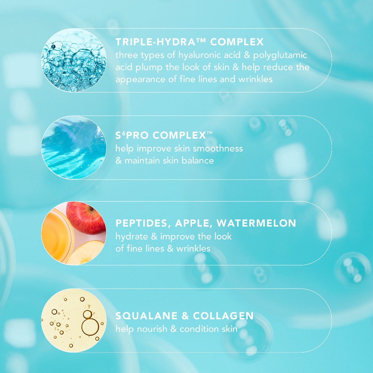 slide 4 of 5, TULA Skincare 24-7 Ultra Hydration Triple-Hydra™ Complex Day & Night Serum with Hyaluronic Acid, Squalane & Collagen 1 oz / 30 mL, 1 oz / 30 ml