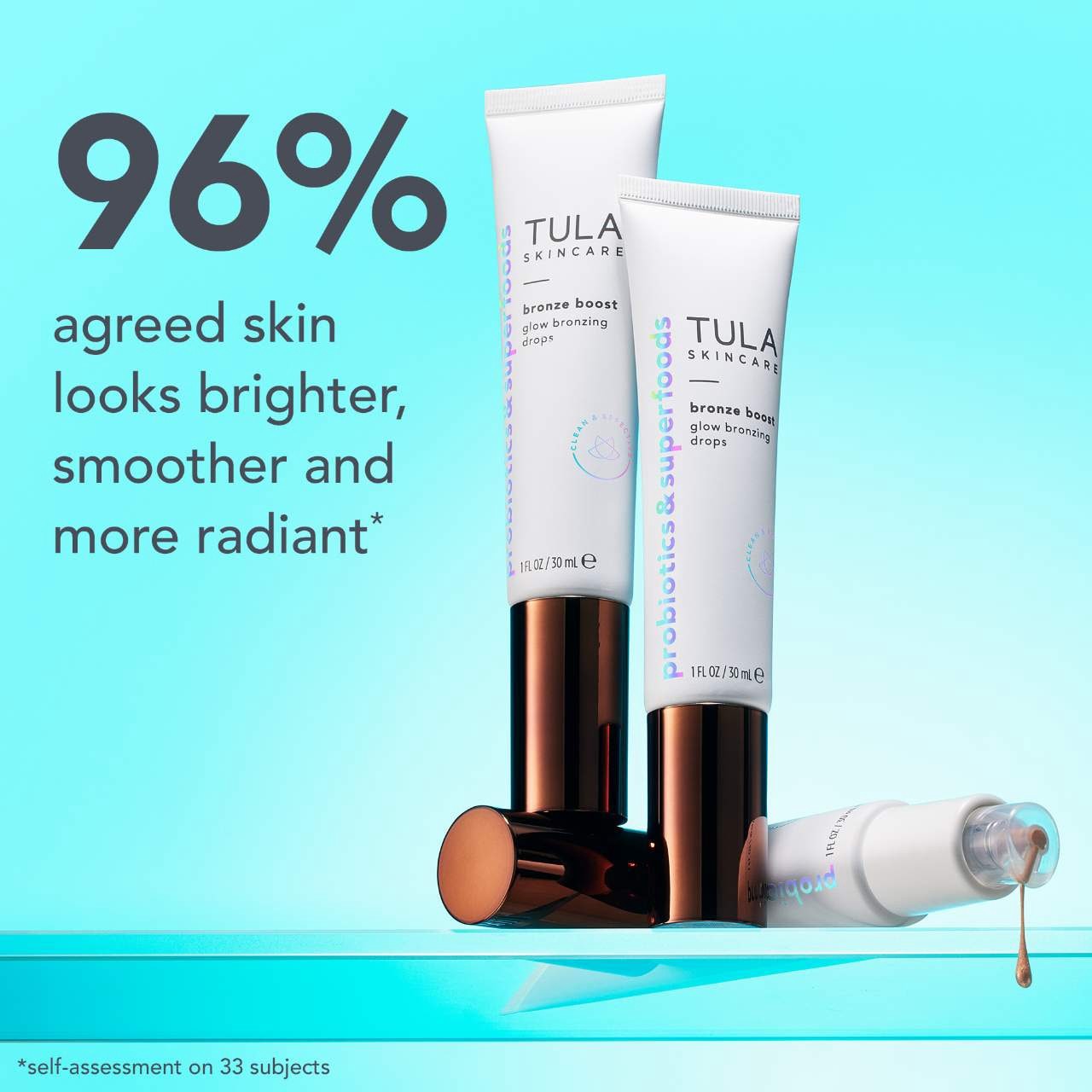 slide 5 of 7, TULA Skincare Bronze Boost Glow Bronzing Drops 1 oz / 30 ml, 
