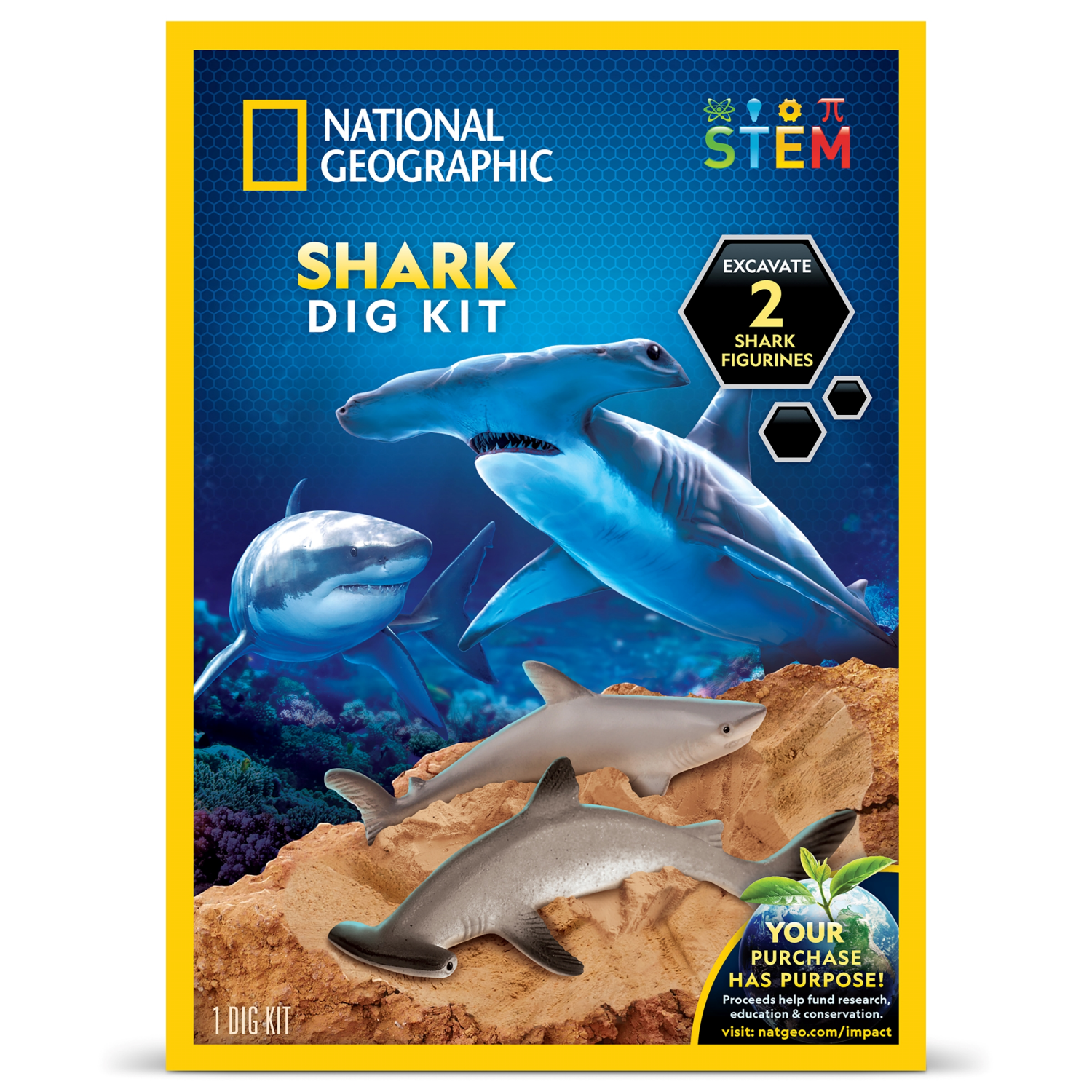 slide 2 of 5, National Geographic Shark Tooth Dig Kit, 1 ct
