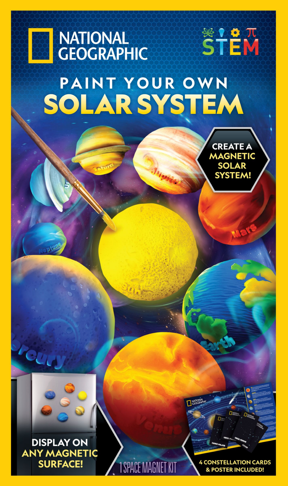 slide 1 of 2, National Geographic Paint Your Own Solar System, 1 ct