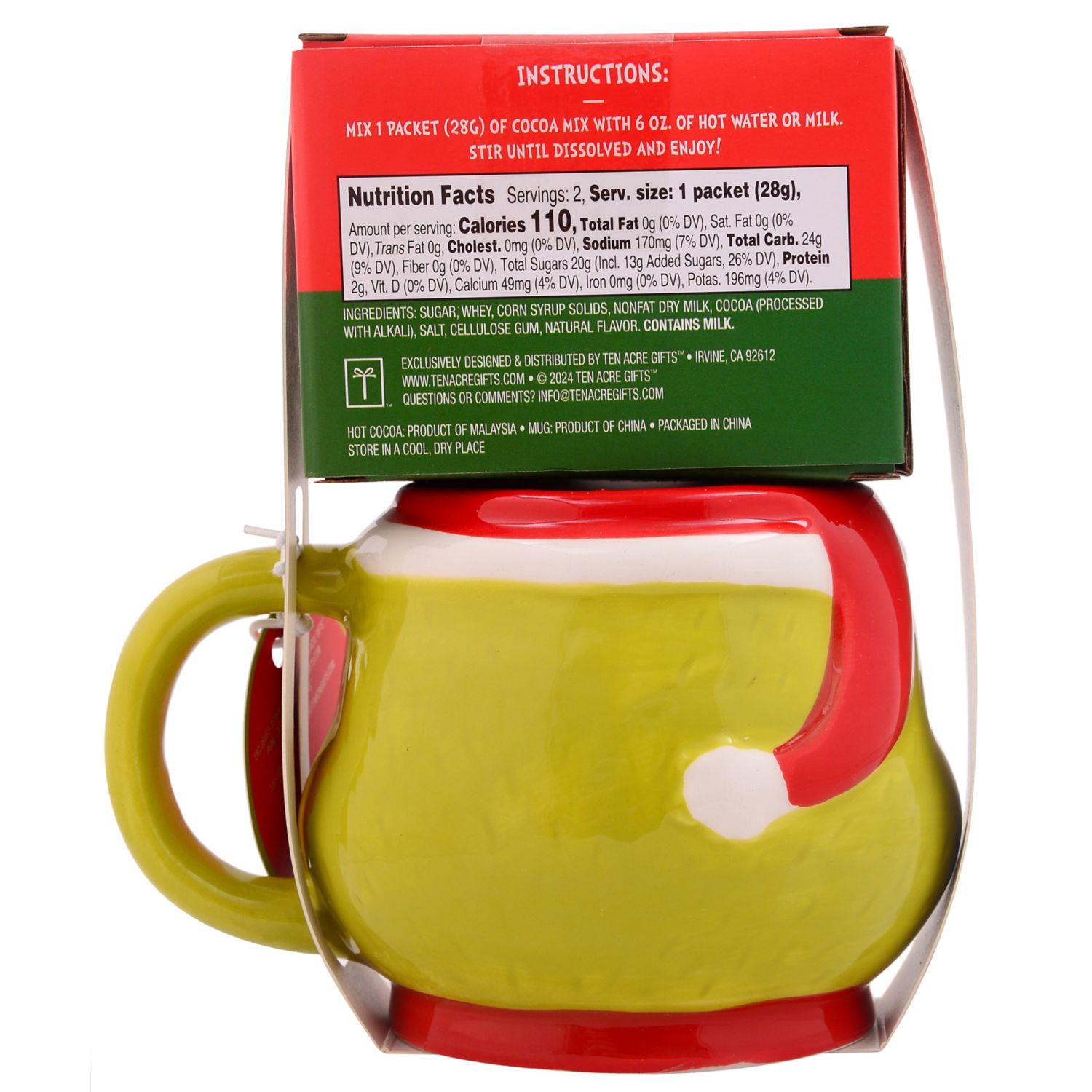 slide 3 of 4, MSRF Grinch Hot Cocoa & Mug Set 1 Set, 1 ct