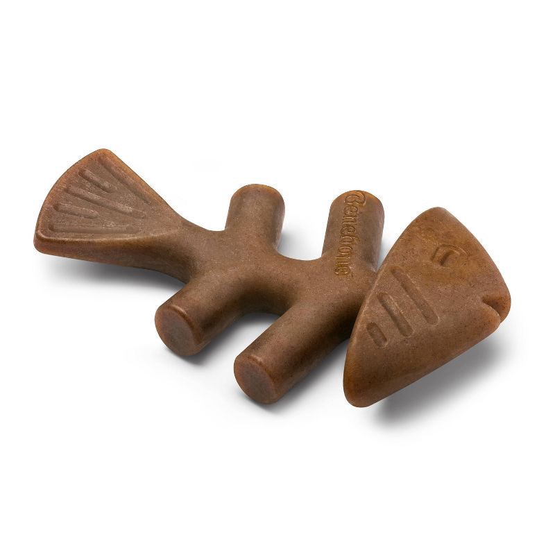 slide 3 of 6, Benebone Fishbone Dog Chew Toy - Fish - M, 1 ct