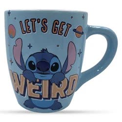 SILVER BUFFALO Sb Lilo And Stitch Lets Get Weird 25oz Jumbo Curved Ceramic Mug