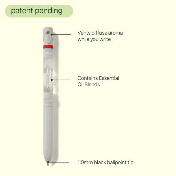 slide 3 of 8, Lifelines Pen Diffuser, With 4-Scent Cartridge, Fine Point, 1.0 Mm, Red Barrel, Black Ink, Spice Rush, 1 ct