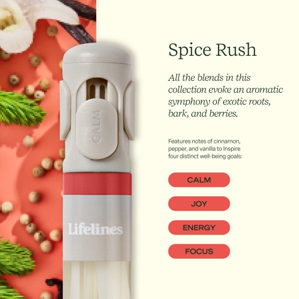 slide 4 of 8, Lifelines Pen Diffuser, With 4-Scent Cartridge, Fine Point, 1.0 Mm, Red Barrel, Black Ink, Spice Rush, 1 ct