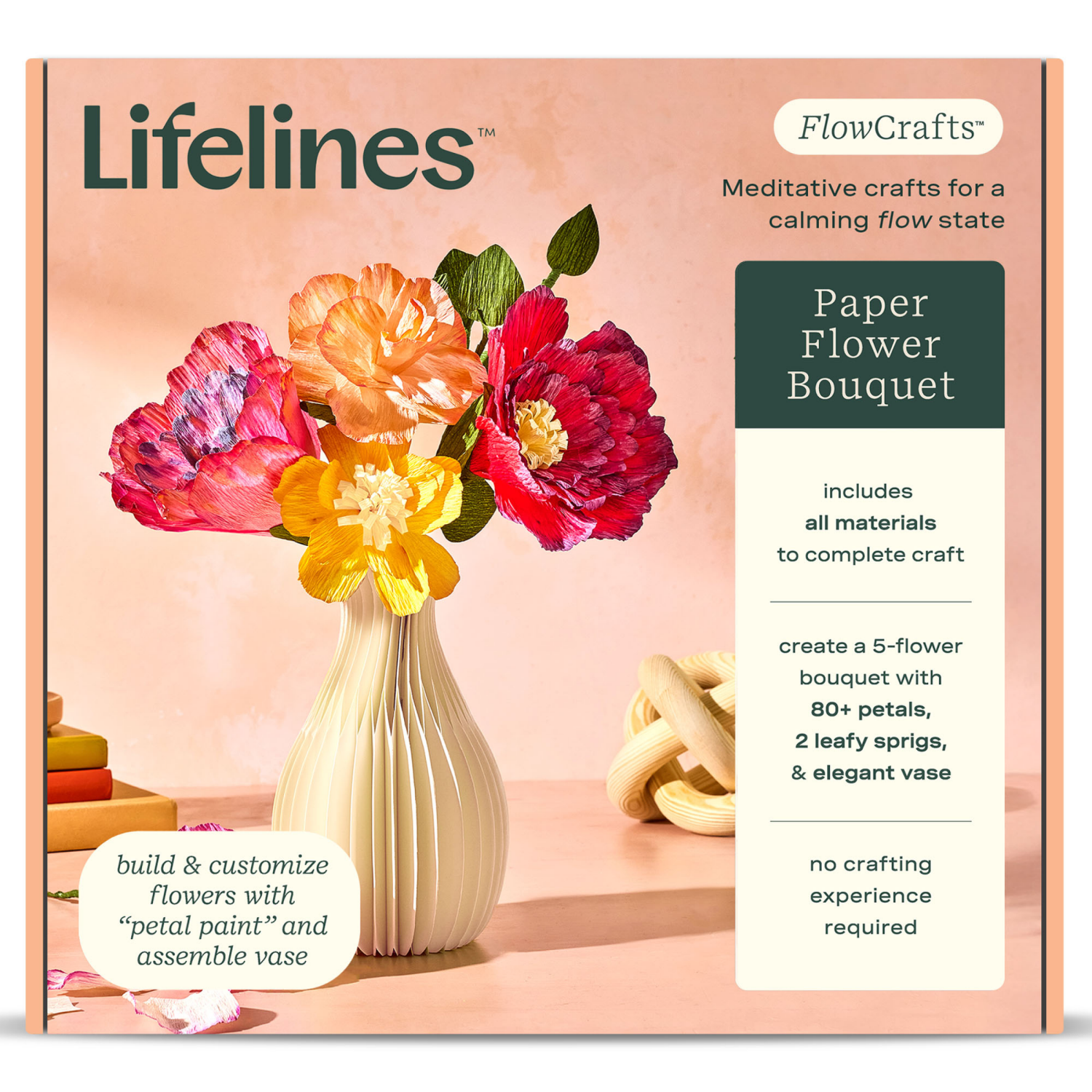 slide 1 of 3, LIFELINE FlowCrafts Paper Flower Bouquet, 1 ct