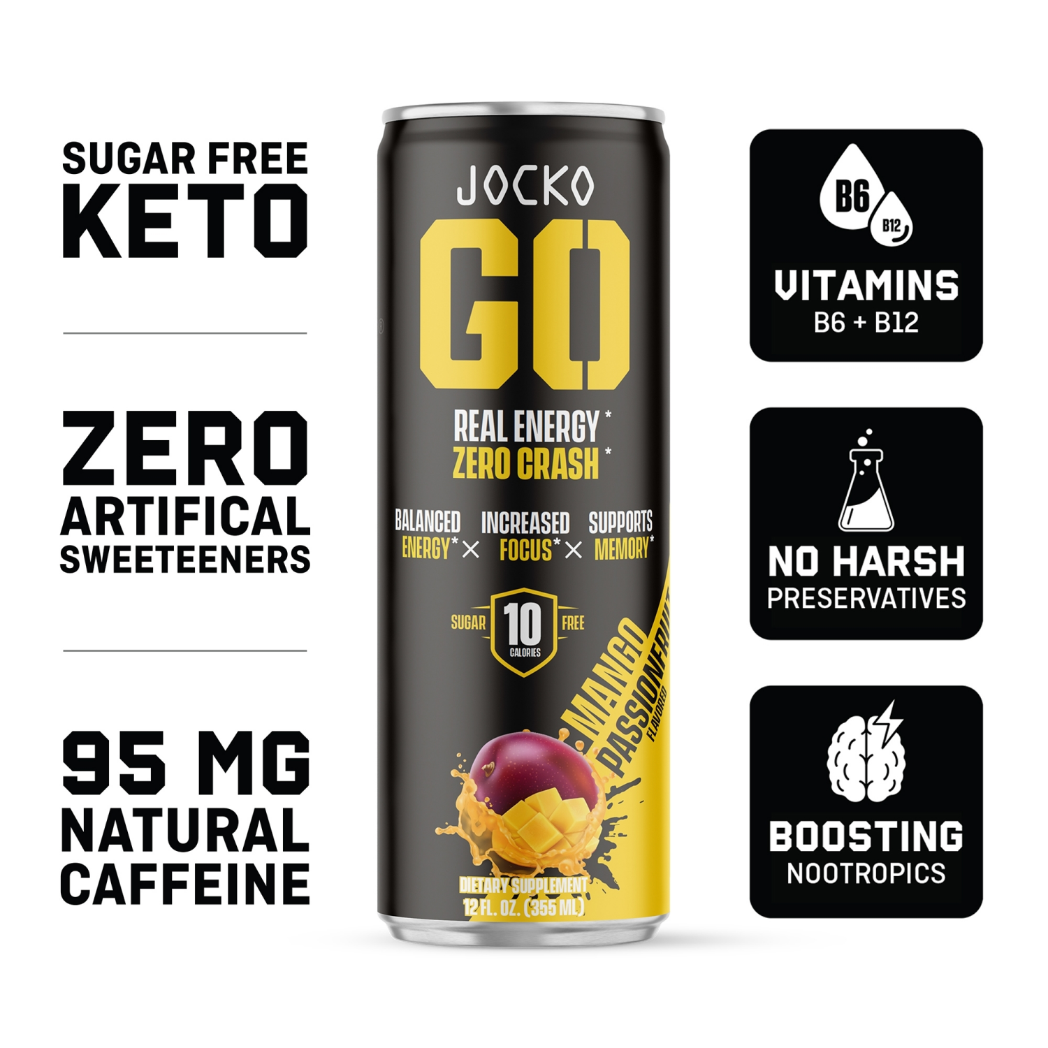 slide 3 of 6, Jocko Go Mango Mayhem 4 pack, 4 ct; 12 oz