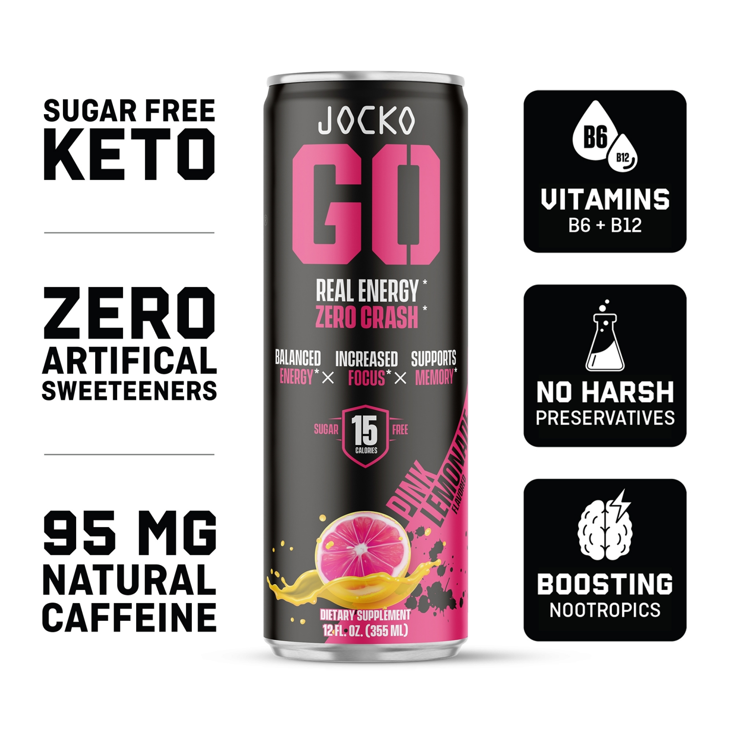 slide 4 of 6, Jocko GO Pink Lemonade - 12 fl oz, 12 fl oz