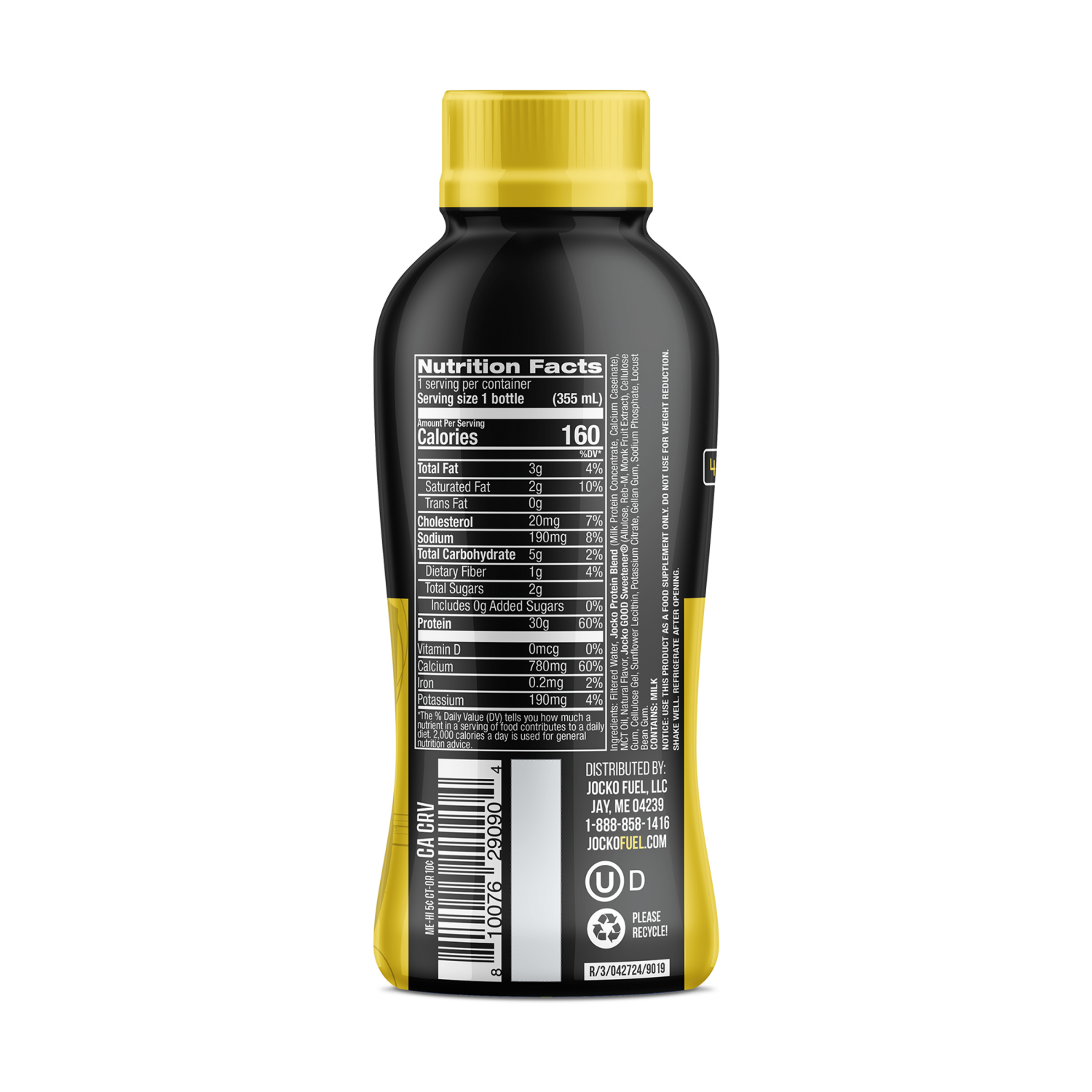 slide 2 of 4, Jocko Banana Cream Mölk Shake HDPE Bottle - 12 fl oz, 12 fl oz