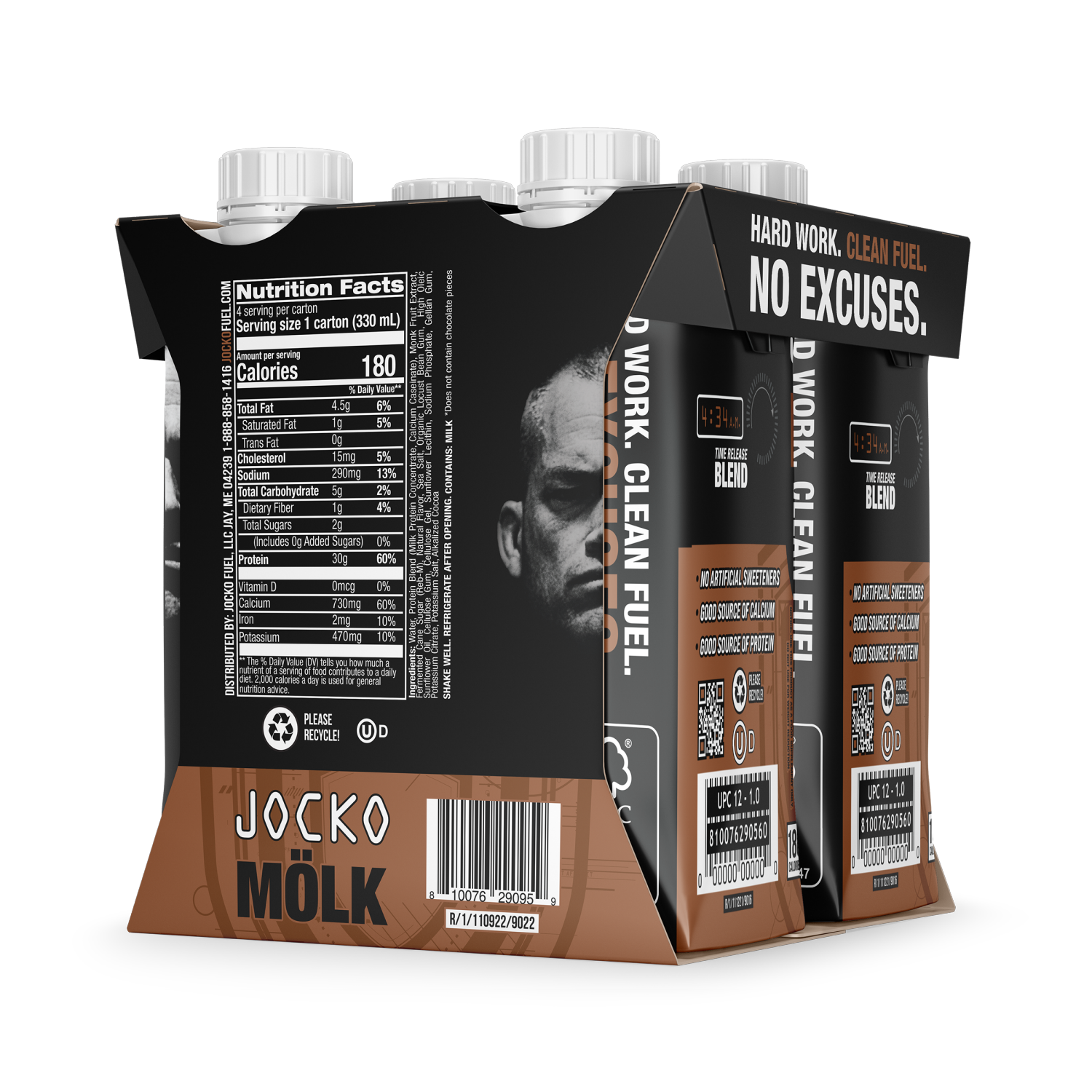 slide 6 of 6, Jocko Molk Rtd Chocolate 4Pk, 4 ct