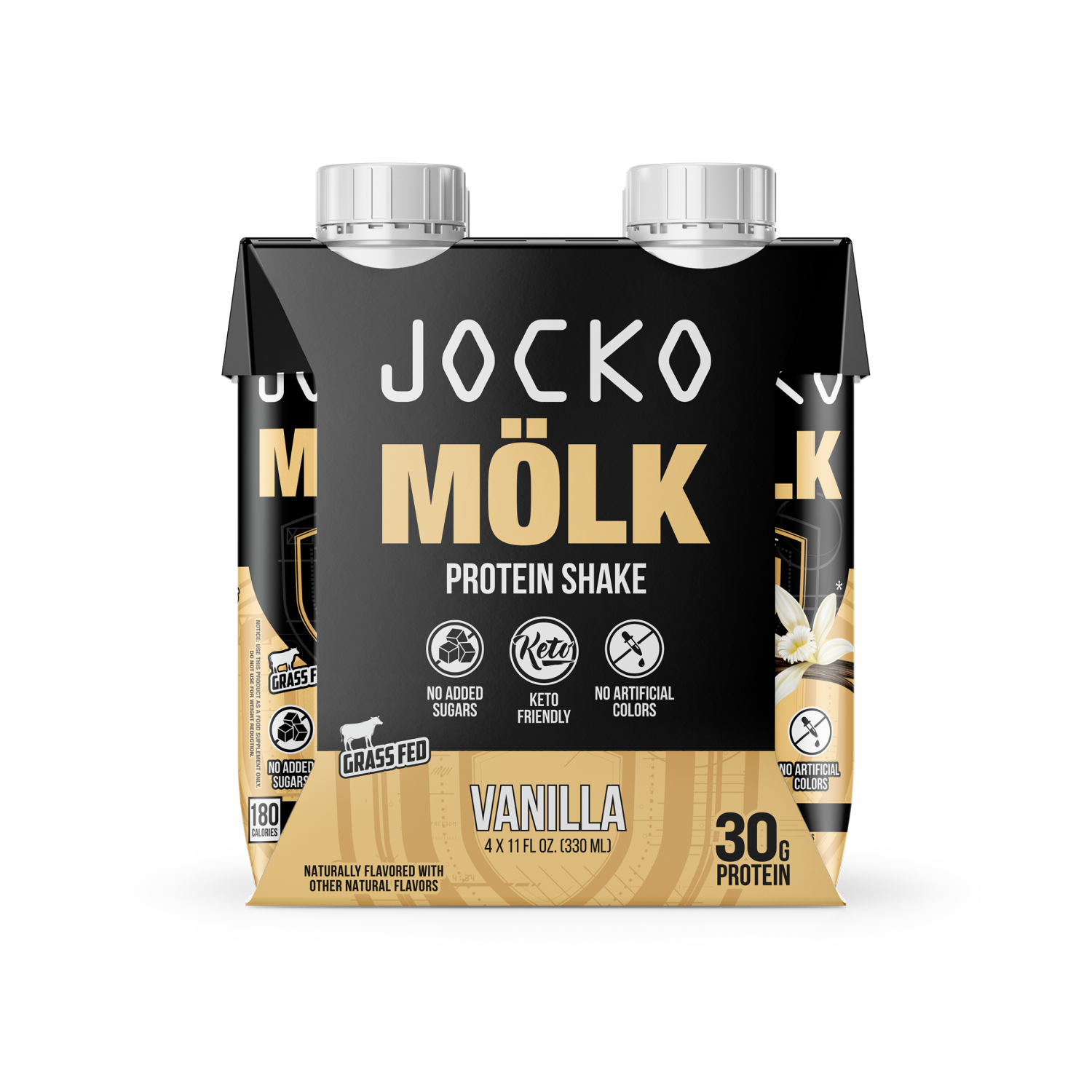 slide 4 of 7, Jocko Molk Rtd Vanilla 4Pk, 4 ct; 11 fl oz