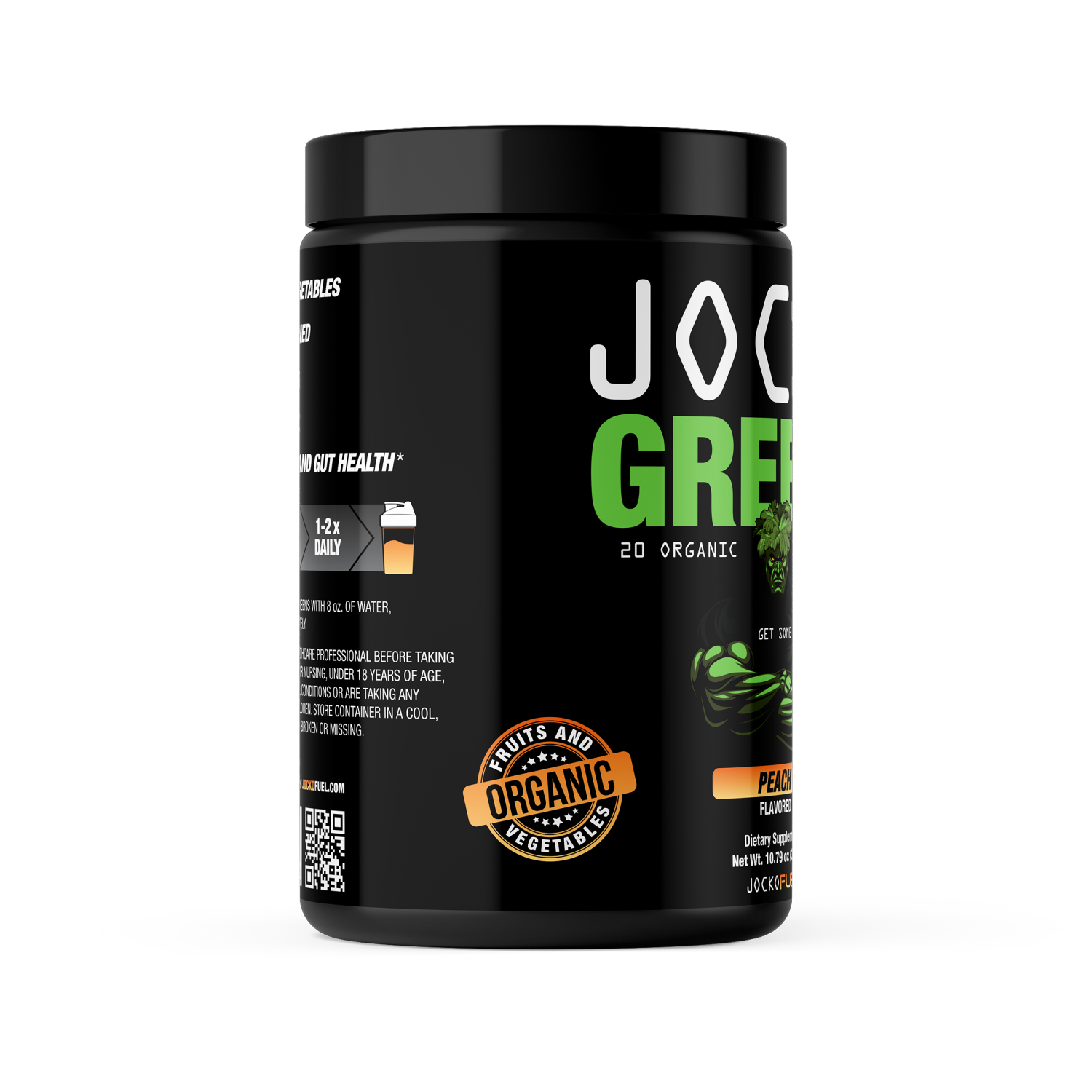 slide 4 of 5, Jocko Greens Peach Powder, 10.79 oz