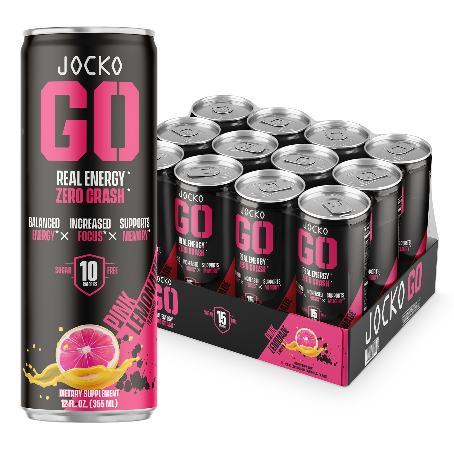 slide 3 of 6, Jocko GO Pink Lemonade, 4 Pack, 4 ct; 12 oz