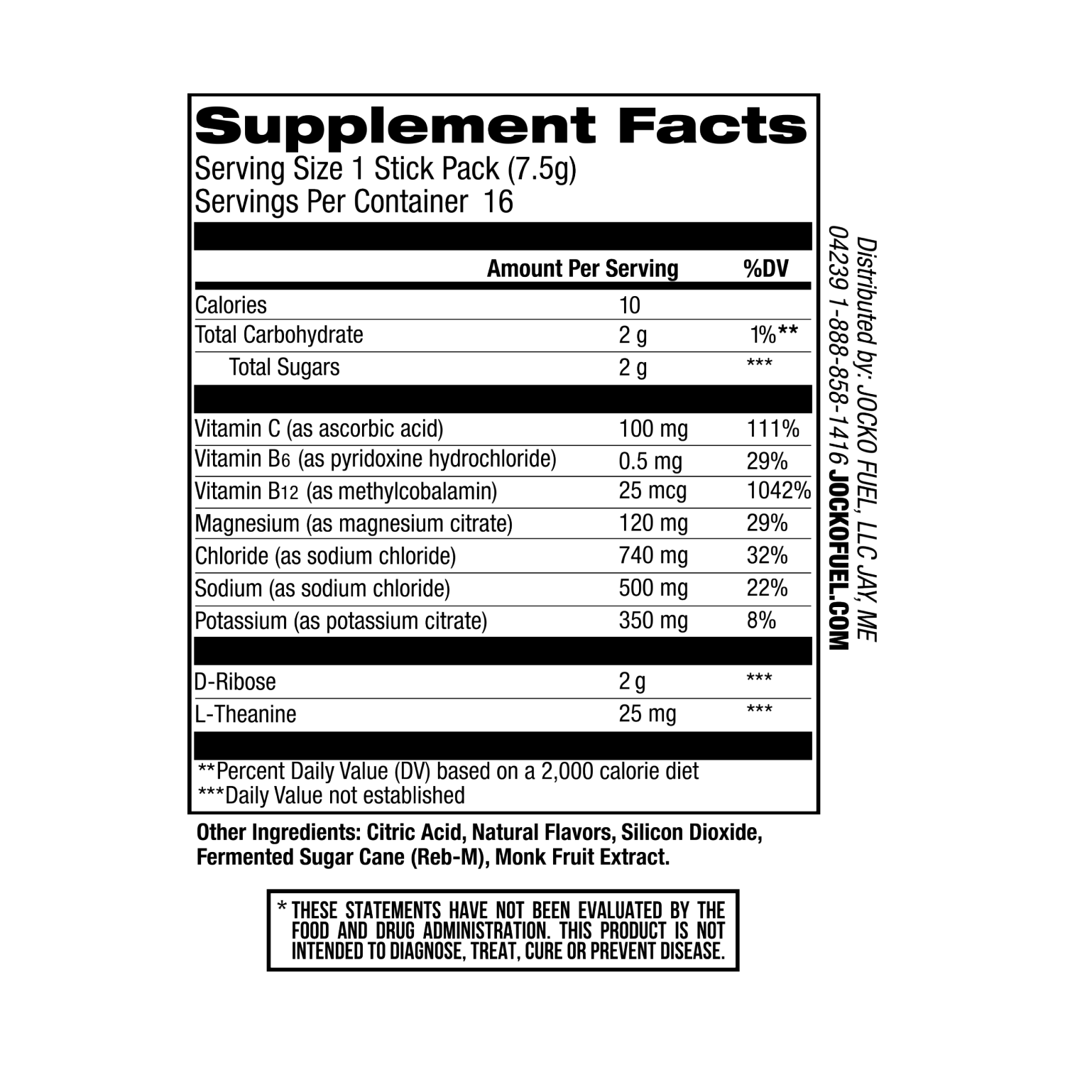 slide 5 of 6, Jocko Hydrate Lemon/Lime .26 oz., 16 Packets, 16 ct