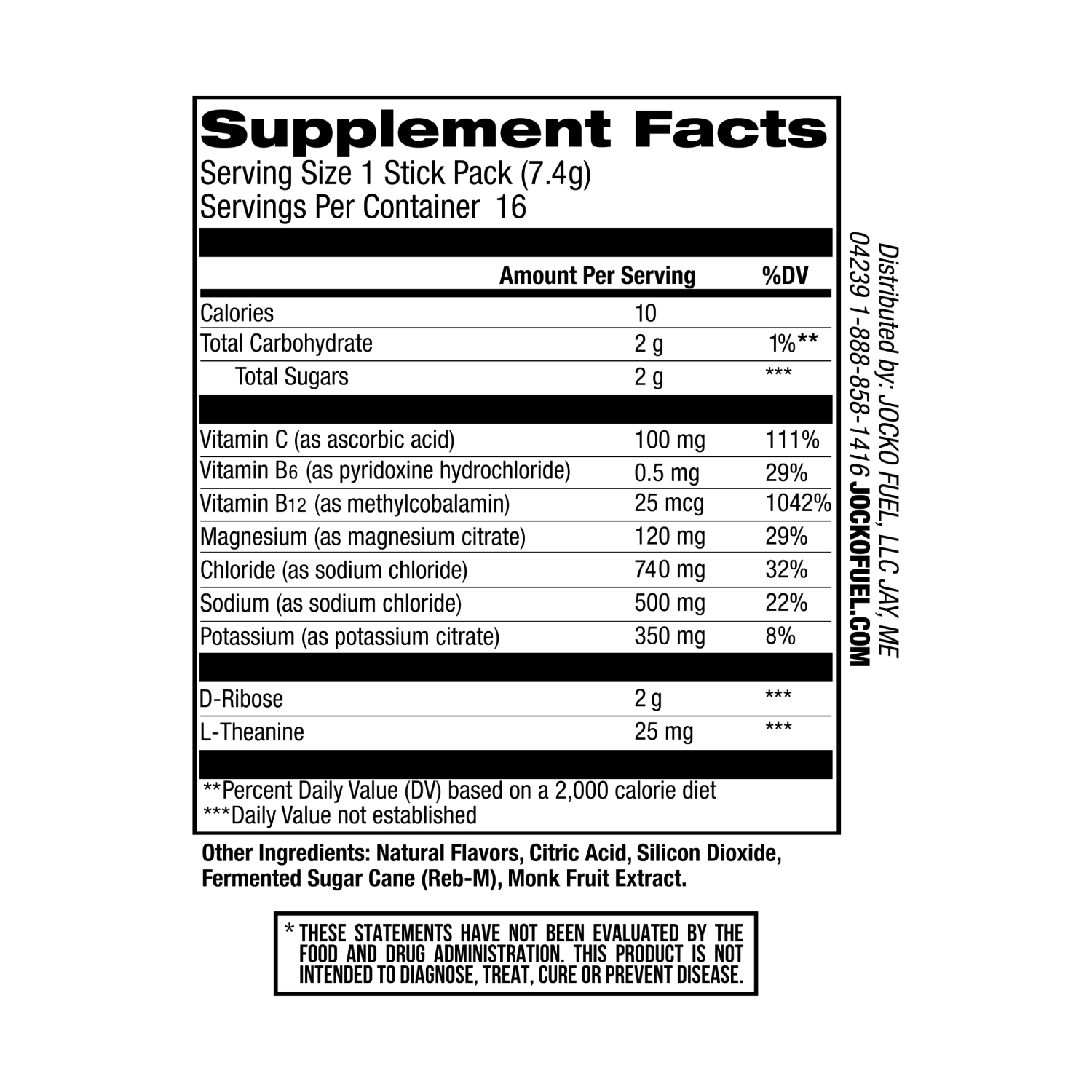 slide 4 of 4, Jocko Hydration Blue Raspberry Electrolytes Packets, 16 ct